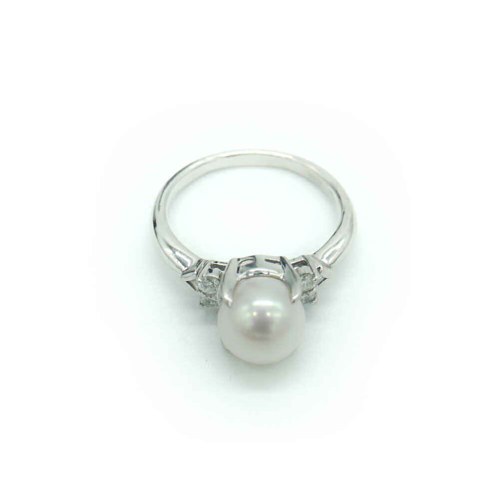 【中古】 Pt850パールダイヤモ...