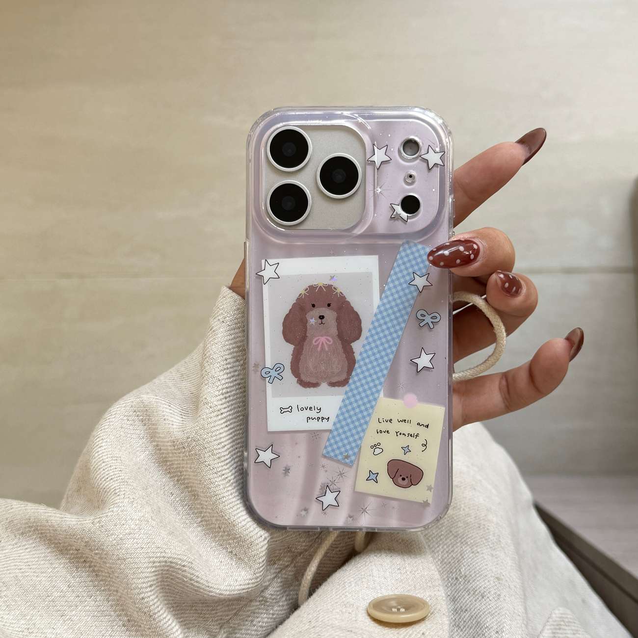 Rakuten - 【180円割引】iPhoneケース iPhoneシリーズ 全機種対応 スマホケース カメラ保護 携帯電話 ケース iPhone17 16 韓国 おしゃれ 薄型 大人かわいい レディース シンプル ファッション INS プレゼント ギフト 若者 落下防止 犬 星 リボン シール パーブル フラッシュ
