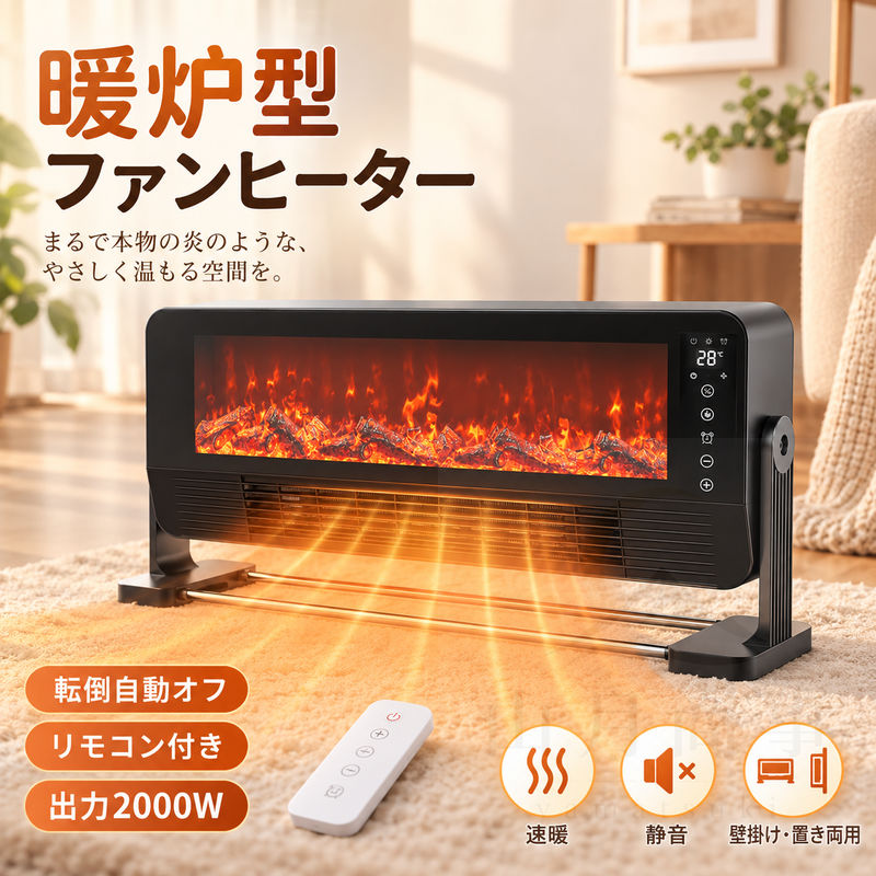 楽天市場】ニトリ 暖炉型ファンヒーターの通販