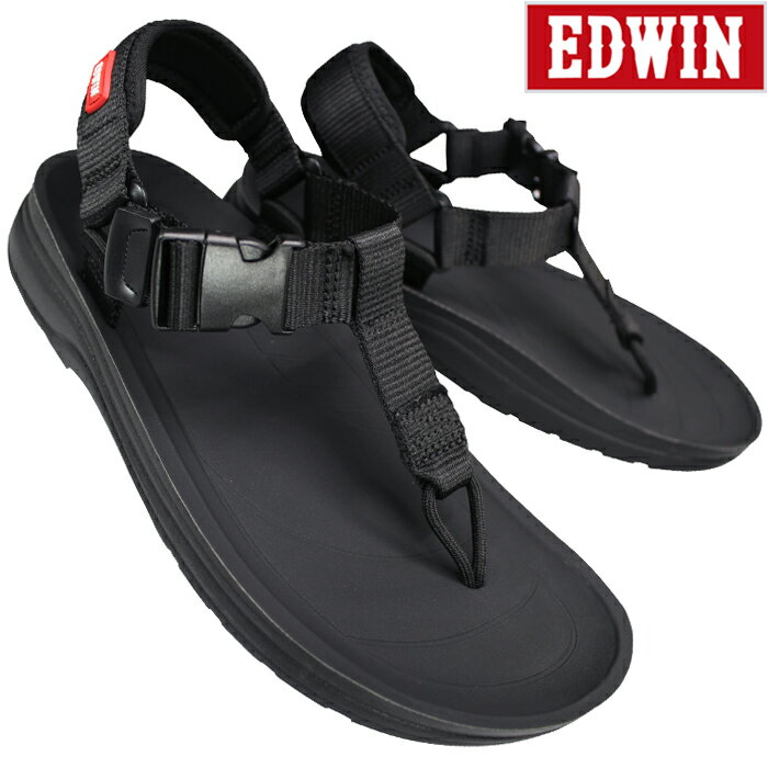 エドウィン サンダル EW5122 ブラック 25cm〜28cm メンズ サンダル スポーツサンダル タウンサンダル シューズ 靴 履きやすい靴 履きやすいサンダル トングサンダル 鼻緒サンダル リゾートサンダル EDWIN エドウィン5122