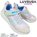 ラブラッシュバイスーパースター スニーカー LV1159 マルチ・サックス 19cm~23cm キッズ ジュニア 女の子 シューズ スニーカー 子供靴 運動靴 マジックテープ LUVRUSH BY SUPERSTAR ムーンスター MoonStar ラブラッシュ1159(4)