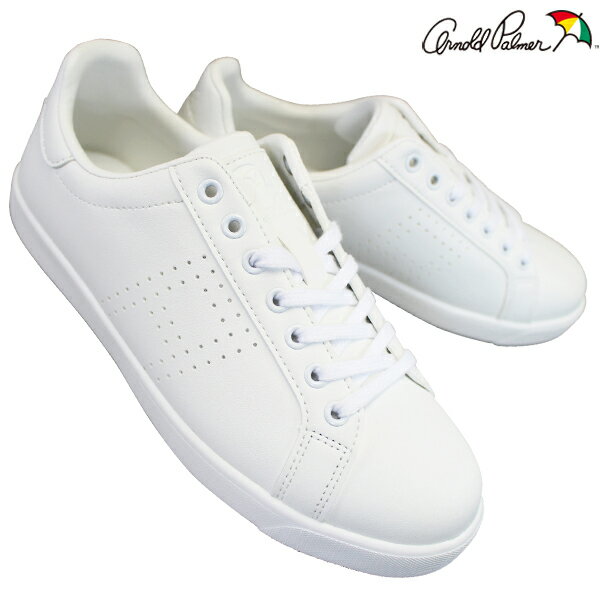 楽天靴ショップやまう SELECTアーノルドパーマー ARNOLD PALMER AL0702 オールホワイト 白スニーカー 通学靴 作業靴 白靴 スクールシューズ ジュニア レディース 合成皮革