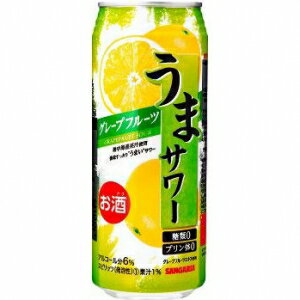 サンガリア うまサワー グレープフルーツ 490ml 6度 24本入り【5,000円以上送料無料】【ケース品】 サンガリア うまサワー グレープフルーツ 490ml 6度 24本入り【5,000円以上送料無料】【ケース品】