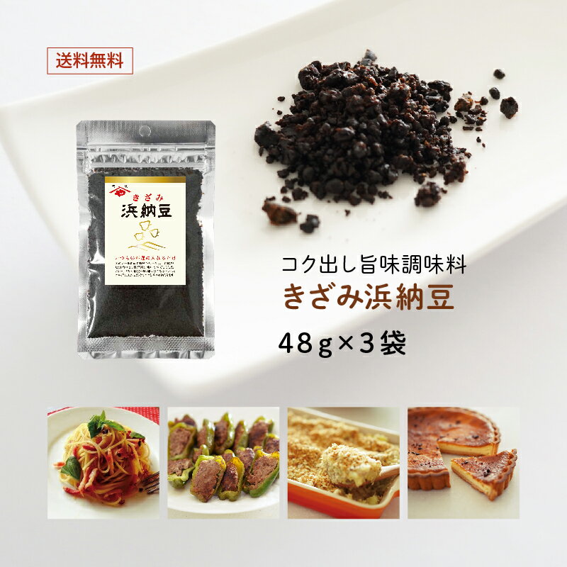 【送料無料】無添加発酵調味料 きざみ浜納豆 48g×3個入 国産豆鼓(トウチ) 宅急便コンパクトでお届け[マクロビ派・発酵食品] 保存料不使用 化学調味料不使用 国産大豆 北海道産大豆100％ 遺伝子組み換え大豆不使用