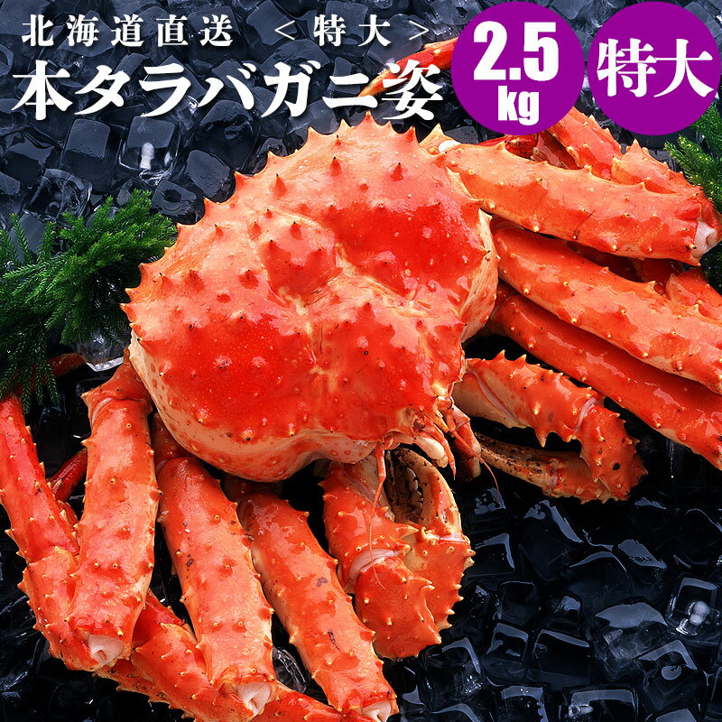 12/11迄10%OFF 北海道直送 特大本タラバガニ姿 2.5kg×1尾 たらばがに タラバ蟹姿 蟹 カニ 食品