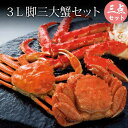 3L脚三大 カニ セット タラバガニ足 3L800g ズワイガニ姿 570g 毛ガニ 330g かに 蟹ギフト 海鮮