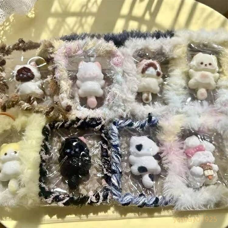 【楽天スーパーSALE】スクイーズ ねっとり 全9タイプ アニマル SNS 動物 クリーム 柔らかい 猫 ふわふわ ファー 袋のまま ケース もちとろ 水感 粘着 袋 触感 感触 ふわふわ 握る ストレス解消 握って遊ぶ 韓国 全9タイプ シリコン 大福 yamayo1925-10006628 ヤマヨ山本商店楽天市場店 サンプル画像2