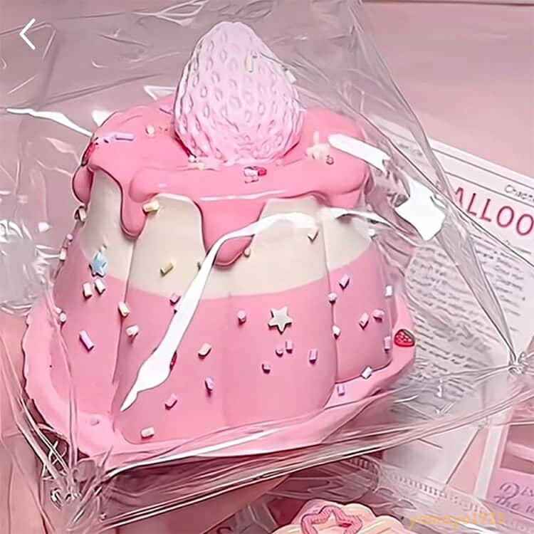 【楽天スーパーSALE】低反発 握る イチゴケーキスクイーズ 低反発 ケーキ ビッグサイズ ジャンボスクイーズ ぷにぷに おもちゃ もちもち もちもち ストレス解消 かわいい おもちゃ ゆめかわ 女の子 プレゼント ディスプレイ インテリア ままごと yamayo1925-10005837 ヤマヨ山本商店楽天市場店 サンプル画像2