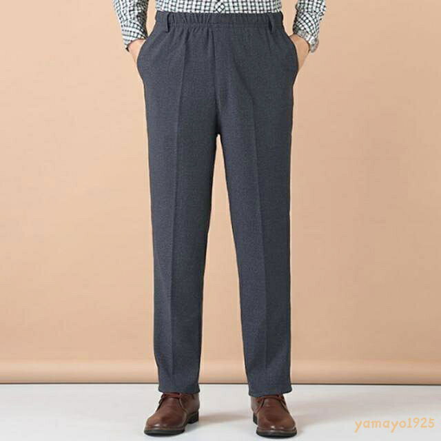 裏ボア パンツ メンズ スラックス シニア 防寒パンツ 大きいサイズ 冬 裏起毛 タックスラックス ゆったり 超暖 ズボン あったか 高齢者 ストレッチ ゴルフ 暖かい ウエストゴム イージーパンツ ビジネス yamayo1925-10002558 ヤマヨ山本商店楽天市場店 サンプル画像2