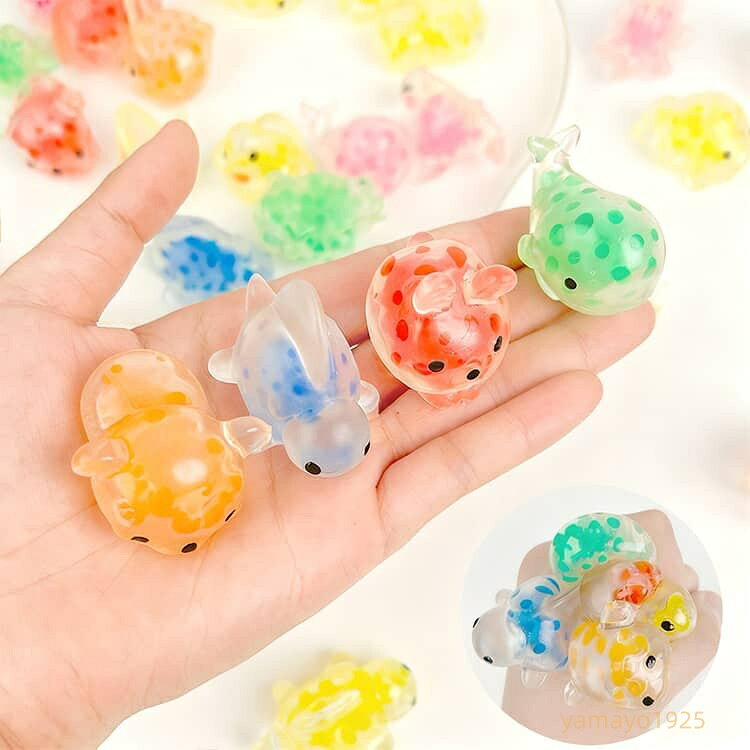【楽天スーパーSALE】スクイーズ スクイーズ 動物 ビーズ入り 握るおもちゃ かわいい ミニスクイーズ もちもち ランダム10個セット ボール 透明 ぷにぷに アニマル 玩具 ストレス解消 子ども 大人 癒しグッズ プレゼント yamayo1925-10007451 ヤマヨ山本商店楽天市場店 サンプル画像2