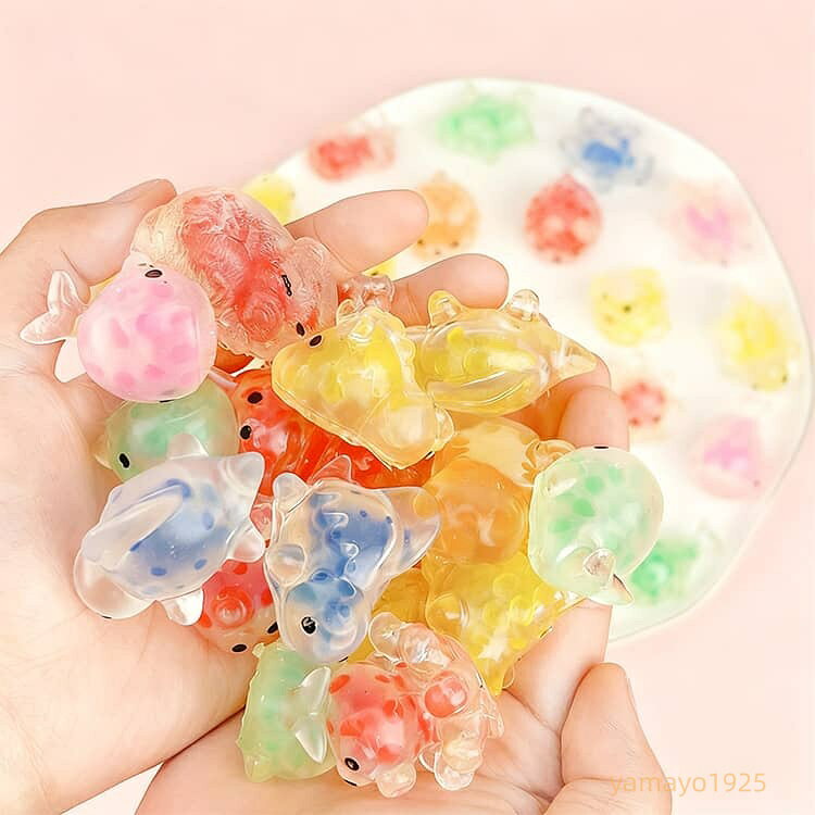 【楽天スーパーSALE】スクイーズ スクイーズ 動物 ビーズ入り 握るおもちゃ かわいい ミニスクイーズ もちもち ランダム10個セット ボール 透明 ぷにぷに アニマル 玩具 ストレス解消 子ども 大人 癒しグッズ プレゼント yamayo1925-10007451 ヤマヨ山本商店楽天市場店 サンプル画像3