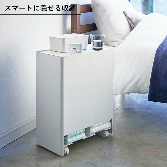 山崎実業 【 シニア&ベビーオムツストッカー タワー 】 tower キャスター付き おしゃれ シンプル オムツ ストッカー 収納 生理用品 おむつ収納 ストッカー シニア ベビー 介護 ペット ペットシート 雑貨 5035 5036 ホワイト ブラック モノトーン YAMAZAKI タワーシリーズ