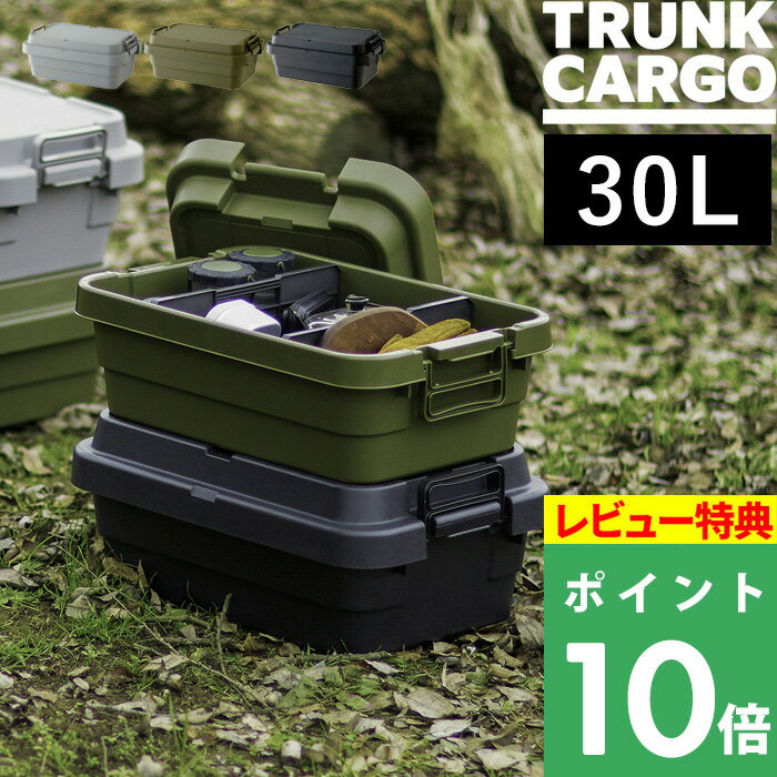 【着後レビューで今治タオル他】 TRUNK CARGO 「 トランクカーゴ TC-50S LOW 」 30L 30リットル アウトドアコンテナ コンテナー キャンプ用品 収納ボックス ハード 樹脂 耐久性 頑丈 スタッキング 収納雑貨 ガーデニング インテリア シンプル 雑貨 RISU リス