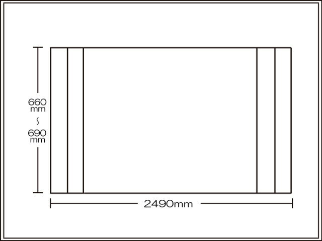 【着後レビューで選べる特典】オーダーメイド 「ラクネス」 [奥行 66～69 × 幅 249～250cm] 折りたたみタイプ フルオーダー スタンダード 標準 アイボリー オーダー コンパクト お風呂ふた 風呂のふた 風呂蓋 お風呂フタ 風呂ふた 東プレ【日本製】 2
