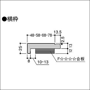 【楽天市場】UB枠UHタイプ 集合住宅用 「UH-58(合板あり)1,600mm」 横枠用 ボード厚12.5mm用 フクビ化学 【浴室開口枠