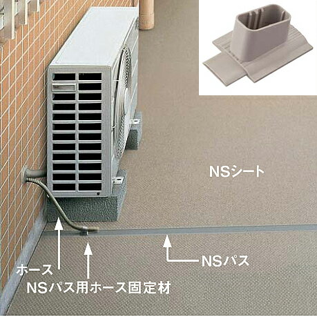 東リ エアコン室外機排水用溝材 NSパス蓋付用ホース固定材 20個セット