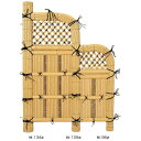 タカショー　「袖垣　合成竹巻親子垣」　4尺 [W1200mm×H1700mm]