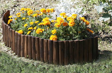 【着後レビューで今治タオル他】タカショー 「先割花壇フリー焼磨 (大)」花壇フェンス 連杭 エッジ (約)幅1000mm×奥行26mm×高さ400mm 花壇に合わせて形を変えられます ガーデニング