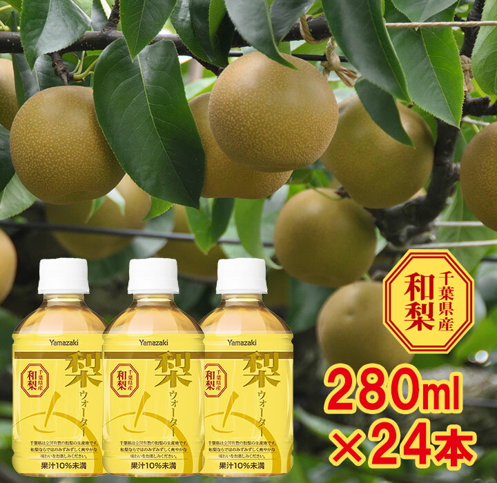 ＜お待たせしました！大人気商品、ペットボトルタイプでリニューアル発売！＞梨ウォーター280ml×24本入　千葉県産和梨　梨ジュース 母の日 父の日 プレゼント ヤマザキ