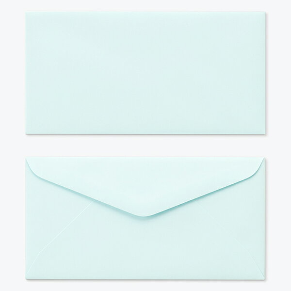 [ケース販売] 山櫻 封筒 洋6 ダイヤ貼 ECブルーCoC 紙厚100g 〒枠ナシ 1,000枚 / B5三折用 パステルカラー 無地 郵便番号枠なし ダイア 招待状 案内状 フォーマル 商品券 チケット ギフトカード ギフト券 横長 横型 00407030-1000