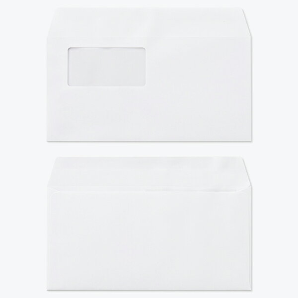 [ケース販売] 山櫻 封筒 洋長3 窓付 カマス貼 A440 本ケントCoC 紙厚100g 〒枠ナシ 1,000枚 / セロ窓 A4三折用 白 無地 郵便番号枠なし 会社 事務用 業務用 書類 社用 ビジネス オフィス 横長 横型 00404320-1000
