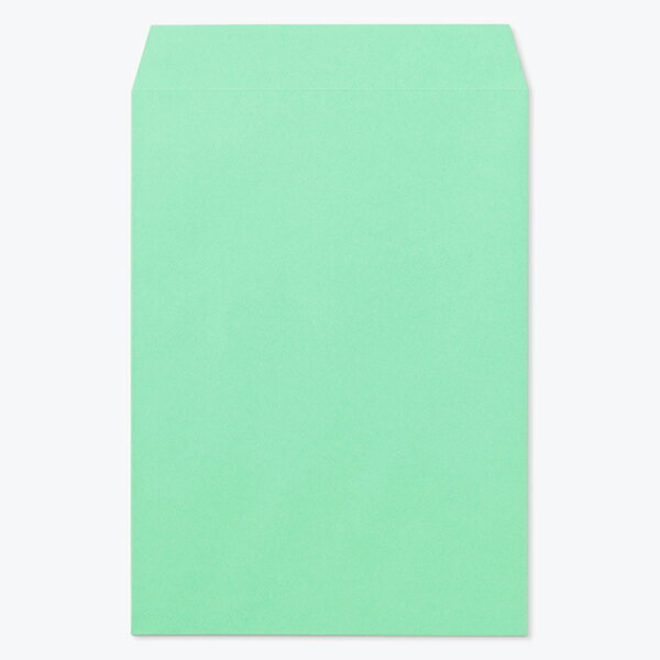 山櫻 封筒 角2 スミ貼 Kエメラルド 紙厚85g 〒枠ナシ 100枚 / A4用 カラークラフト 無地 郵便番号枠なし 会社 事務用 業務用 書類 社用 ビジネス オフィス 縦長 縦型 00534032-0100