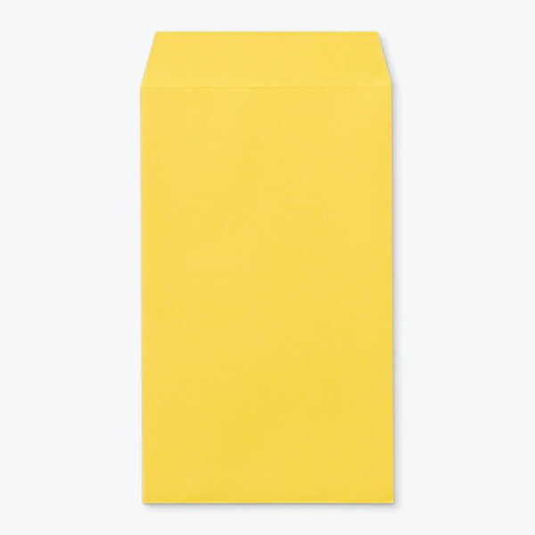 山櫻 封筒 角8 中貼 Kイエロー 紙厚85g 〒枠ナシ 100枚 / B5三折用 カラークラフト 無地 郵便番号枠なし 会社 事務用 業務用 書類 社用 ビジネス オフィス 縦長 縦型 月謝袋 00560005-0100