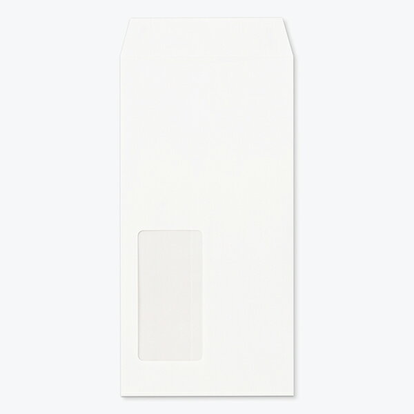 山櫻 封筒 長3 窓付 中貼 A750 ECホワイトCoC 紙厚80g 〒枠ナシ 100枚 / セロ窓 A4三折用 白 無地 郵便番号枠なし 会社 事務用 業務用 書類 社用 ビジネス オフィス 縦長 縦型 請求書 伝票 00564191-0100