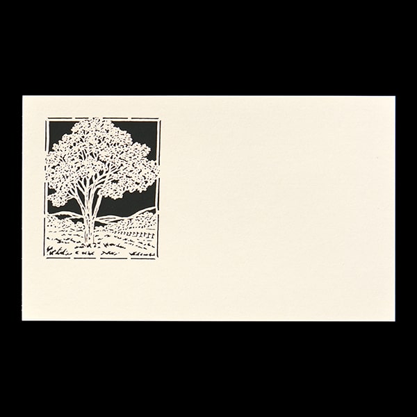 山櫻 名刺 4号 切り絵 大樹 0.196mm厚 PPケース 50枚入 1個 / 名刺用紙 名刺サイズ レーザー加工 無地 印刷 印刷用紙 自作 手作り オリジナル 名刺作成 カード 紙 両面 ショップ メッセージ カード シンプル 無地 名刺サイズ 00103119-0001