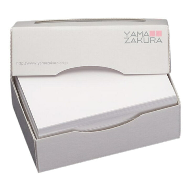 山櫻 名刺 4号 雪 アート紙 厚口 0.375mm厚 MS(紙)箱 100枚入 1個 / 名刺用紙 名刺サイズ 白 光沢 無地 印刷 印刷用紙 自作 手作り オリジナル 名刺作成 カード 紙 両面 ショップ メッセージ カード シンプル 無地 名刺サイズ 00102013-0001