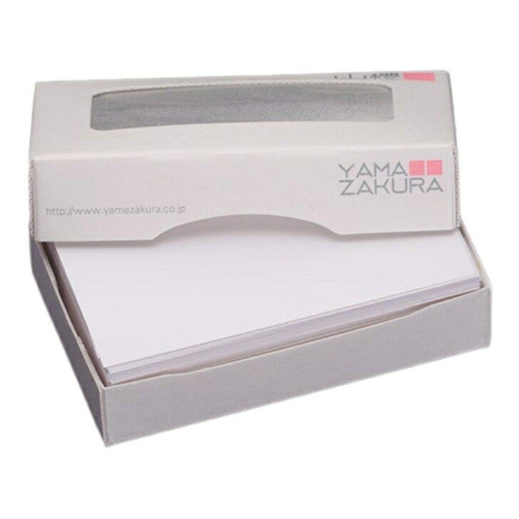 [ケース販売] 山櫻 名刺 4号 さくらホワイトCoC 023 (中厚口) 0.230mm厚 MS(紙)箱 100枚入 10個 / 名刺用紙 名刺単面 白 無地 印刷用紙 自作 オリジナル 名刺作成 カード 紙 両面 メッセージ カード シンプル 名刺サイズ 00105123-0010