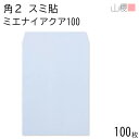 山櫻 封筒 角2 スミ貼 ミエナイアクア 紙厚100g 〒枠ナシ 100枚 / 透け防止加工 A4用 無地 郵便番号枠なし 会社 事務用 業務用 書類 社用 ビジネス オフィス 縦長 縦型 00534086-0100
