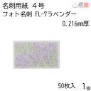 山櫻 名刺 4号 フォト名刺 FL-7 ラベンダー 0.216mm厚 PPケース 50枚入 1個 / 名刺用紙 名刺サイズ 絵柄入り 無地 印刷 印刷用紙 自作 手作り オリジナル 名刺作成 カード 紙 両面 メッセージ カード シンプル 無地 名刺サイズ 00153122-0001