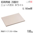 山櫻 名刺 20面付 ニューバガス ホワイト 0.185mm厚 100枚 / 名刺用紙 310×435mm 非木材紙 無地 印刷 自作 手作り オリジナル 名刺作成 カード 紙 素材 両面 ショップ メッセージ カード シンプル 無地 プロ仕様 業務用 00704615-0100