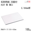 【SALE限定価格!!】山櫻 名刺 20面付 雪 アート紙 薄口 0.184mm厚 100枚 / 名刺用紙 310×435mm 白 光沢 無地 印刷 自作 手作り オリジナル 名刺作成 カード 紙 素材 両面 ショップ メッセージ カード シンプル 無地 プロ仕様 業務用 00704635-0100