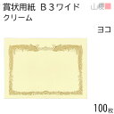山櫻 賞状用紙 B3ワイド 横長 クリームCoC 100枚 / 532×390mm 縦書き 鳳凰枠 RY 表彰状 感謝状 証書 社内表彰 皆勤賞 認定証 大会 コンテスト コンクール イベント 手作り 無地 00801205-0100