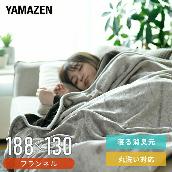 電気毛布 フランネル電気掛敷毛布 188×130cm 制菌 消臭 「寝る消臭元」 YKSG-F43 グレージュ/ブラウン 節電 電気毛布 ひざ掛け毛布 ひざ掛け ブランケット 敷き毛布 敷毛布 掛け毛布 掛毛布 掛け敷き毛布 掛敷毛布 毛布 山善 YAMAZEN 【送料無料】のサムネイル