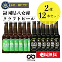 【送料無料】金賞・銀賞 受賞！クラフトビール 飲み比べ 2種 12本 詰合せセット（ブラック・IPA）福岡 八女 地ビール クラフト ビール お酒 お試しセット 飲み比べセット ギフトセット【バレンタインデー ホワイトデー】八女ブルワリー