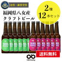 受賞ビール 【送料無料】 銀賞 受賞！クラフトビール 飲み比べ 2種 12本 詰合せセット（フルーツビール・IPA）福岡 八女 地ビール クラフト ビール お酒 お試しセット 飲み比べセット ギフトセット【母の日 父の日】八女ブルワリー