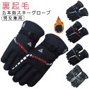 裏起毛 自転車 撥水加工 送料無料 スノーボードグローブ 五本指 手袋 スキー手袋 防水 メンズ 送料無料 滑り止め付き レディース 男女兼用 スノボー スキー...