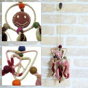 【メール便可】【わくわく】お部屋に!ドリームキャッチャー ニコちゃん ピース 直径約10.5cm