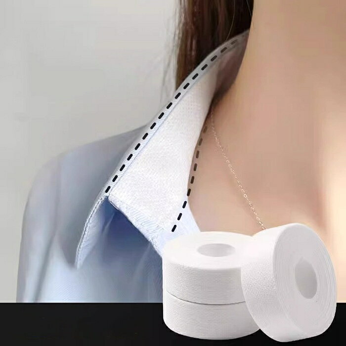 襟 袖汚れ防止テープ 4個セット ワイシャツ 汚れない 袖口 帽子 キャップ シール ...
