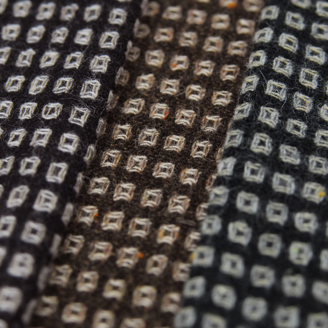 【30cm以上】 両面ハニコム織り生地、ルーズなスクエアネップに面白味を感じられます 【ウール素材】【..