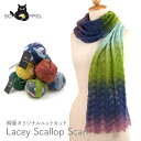 編み物 キット 毛糸 編み図 / SCHOPPEL(ショッペル) Lace Ball 100のLacey Scallop Scarf(レーシースカラップスカーフ) / 柳屋 Bernd Kestler(ベルンド・ケストラー) コラボ