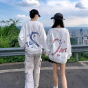 春秋 トレーナー ペア カップル トレーナー メンズ レディース スウェット ペアルック カップル トレーナー 白 黒 長袖 裏起毛 韓国 ファッション トレー...