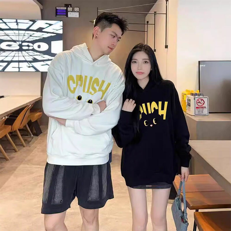 春秋 パーカー ペア カップル パーカー メンズ レディース スウェット ペアルック カップル パーカー 白 黒 長袖 韓国 ファッション トレーナー スウェット 彼女 彼氏 恋人 夫婦 記念日 プレゼント 裏起毛