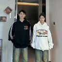 春秋 パーカー ペア カップル パーカー メンズ レディース スウェット ペアルック カップル パーカー 白 黒 長袖 韓国 ファッション トレーナー スウェッ...