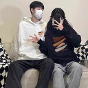 春秋 パーカー ペア カップル パーカー メンズ レディース スウェット ペアルック カップル パーカー 白 黒 長袖 韓国 ファッション トレーナー スウェッ...