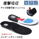 【期間限定!1880円→999円】インソール 2足 セット 衝撃吸収 中敷 ウォーキング ランニング メンズ レディース スニーカー ブーツ パンプス サイズ調...