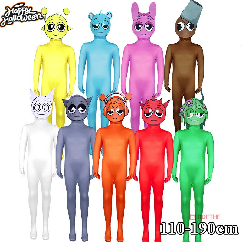 スプランキー ハロウィン クリスマス 衣装 全身タイツ 子供 男の子 女の子 コスプレ cosplay Sprunki i..